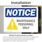 Signmission Maintenance Personnel Only, 5 in W x Rectangle, Vinyl Decal OS-2PACK-NS-D-35-L-15921 - alternate 6